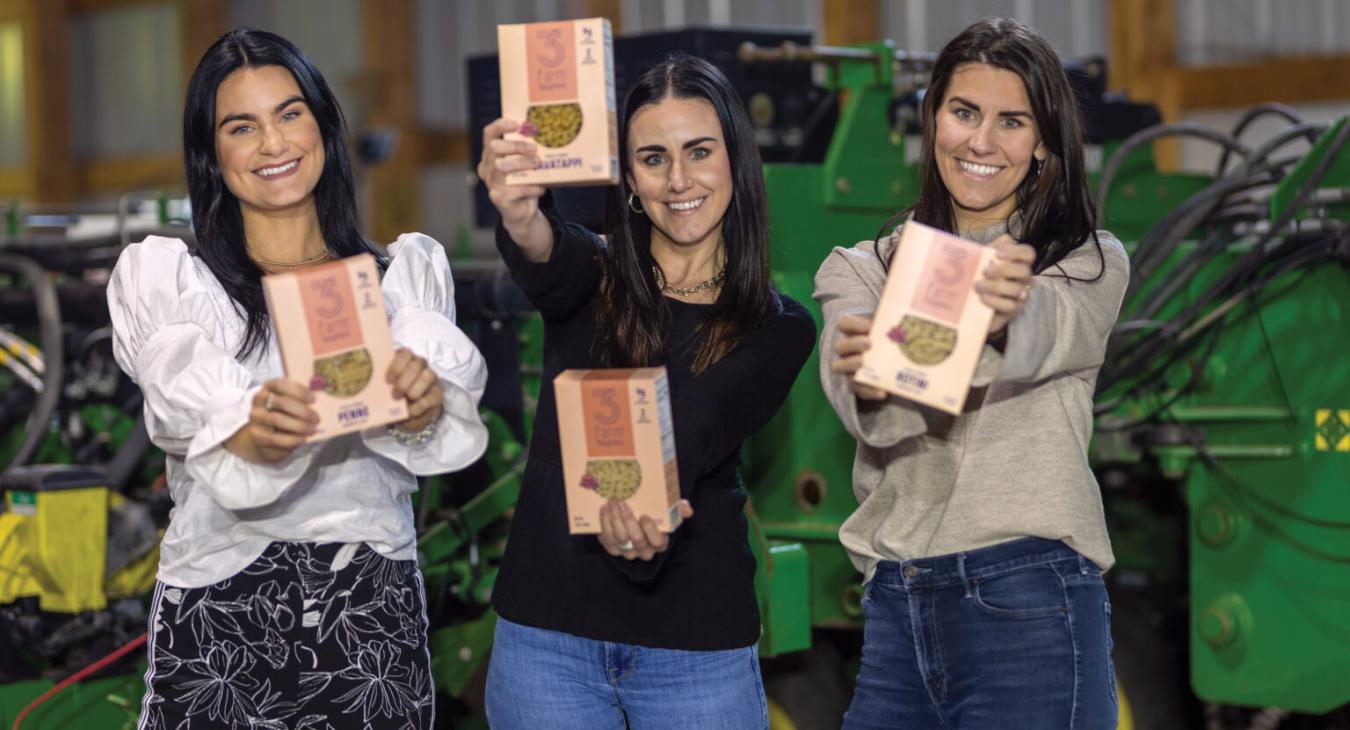 The ag entrepreneurs showcase their latest short-cut varieties: penne, rotini, elbow and cavatappi.